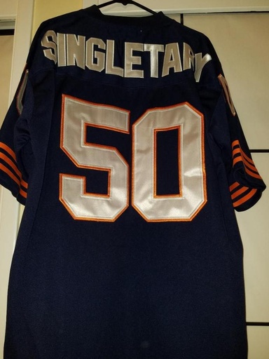 Men's Chicago Bears Mike Singletary Nike Navy Game Retired Player Jersey