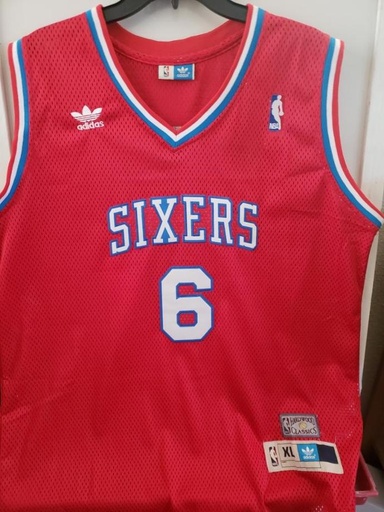 Philly Dr. J Red Swingman "Throwback" Jersey